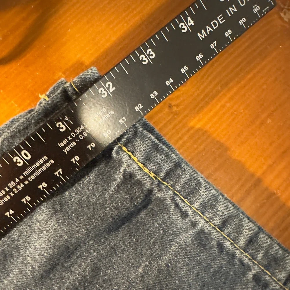 Levis 505 Regular Fit Straight Leg Jeans Men 36x34 Blue Dark Wash Baggy Heritage